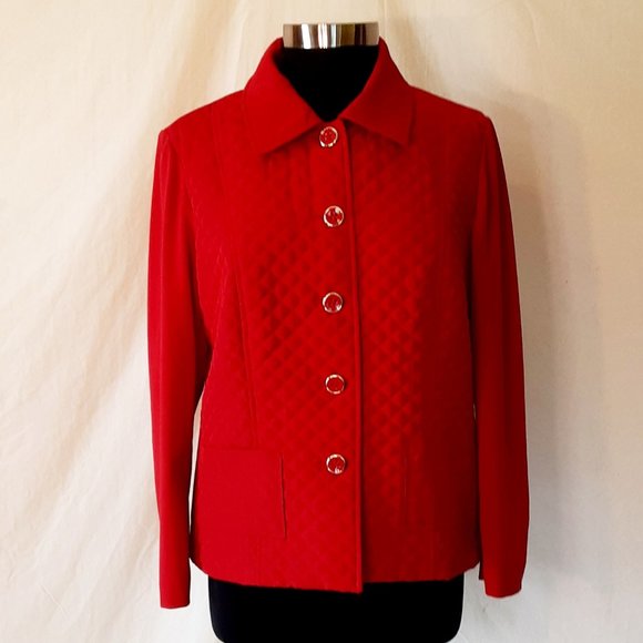 Alia Jackets & Blazers - ALIA Classy Red Quilted Jacket